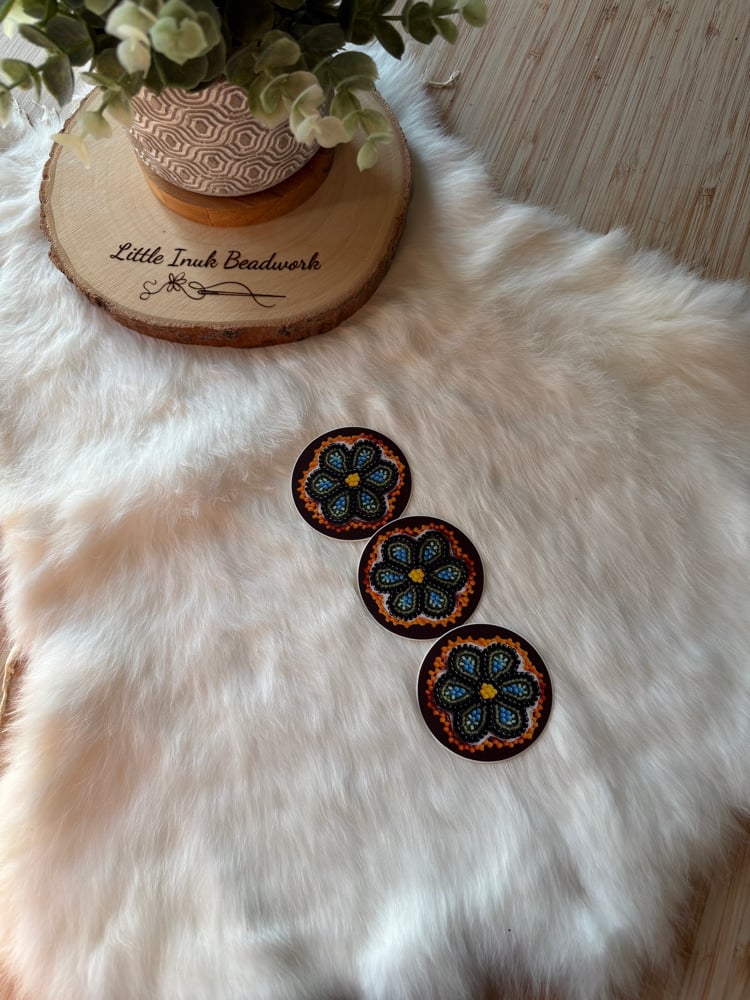 Image of Beaded Floral Sticker