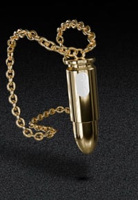 3.07'' Waterproof Rechargeable Gold Metal Vibrating Necklace Egg – 12 Modes and Remote-Controlled