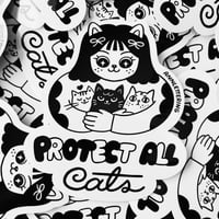 Image 2 of Protect All Cats Sticker