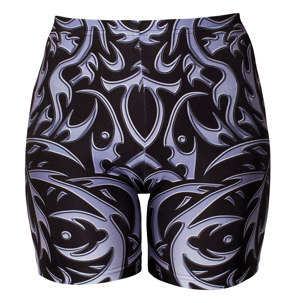 SOWET TRIBAL BLACK BIKER SHORT   WOMENS SHORTS 1 