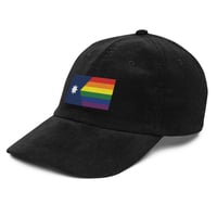 Image 2 of Minnesota Rainbow Pride Flag (6 Stripe) Corduroy Cap