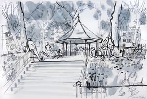 Image of The bandstand at Arnold Circus (framed)