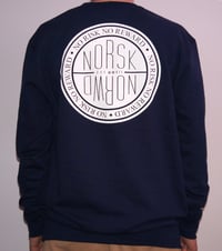 Image 2 of NO RISK NO REWARD - White Circle Fill - Navy Sweatshirt