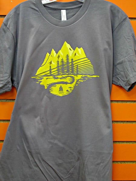 Image of Made in Colorado T-Shirt  Gray/Yellow Mtns