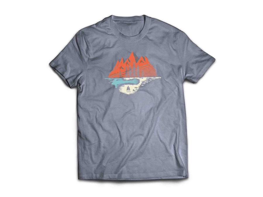 Image of Made in Colorado T-Shirt  Silver/Red Mtns