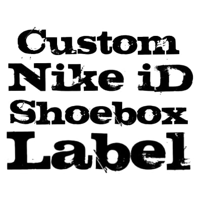 Image of Custom Nike iD Shoebox Label