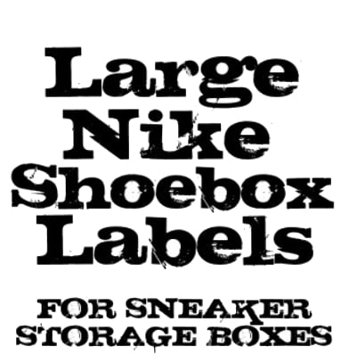 Image of LARGE Nike Shoebox Label (for custom sneaker storage boxes)