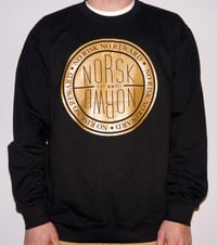 Image 1 of NO RISK NO REWARD - Back Gold Circle Fill - Black Sweatshirt