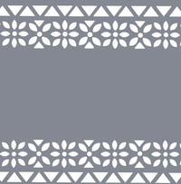 Image 3 of Rajasthan Border Stencil for walls, furniture. Moroccan, Indian style