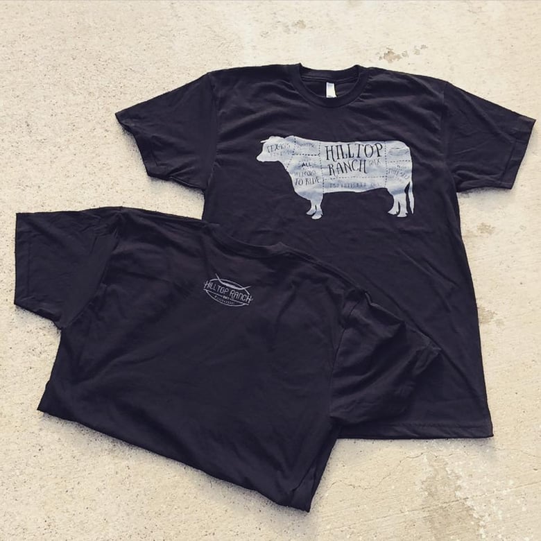 Image of Black Hilltotop Ranch BMX "Cow" t-shirt