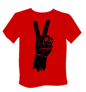 Image of Red T-Shirt Hand Print