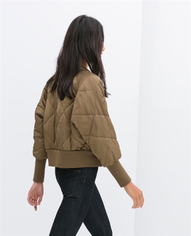 Image of Olive Quilted Bomber