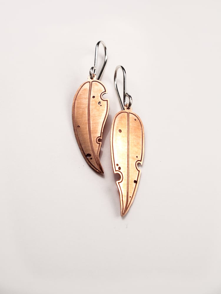 Image of LEAF EARRING: EUCALYPTUS (BRASS)