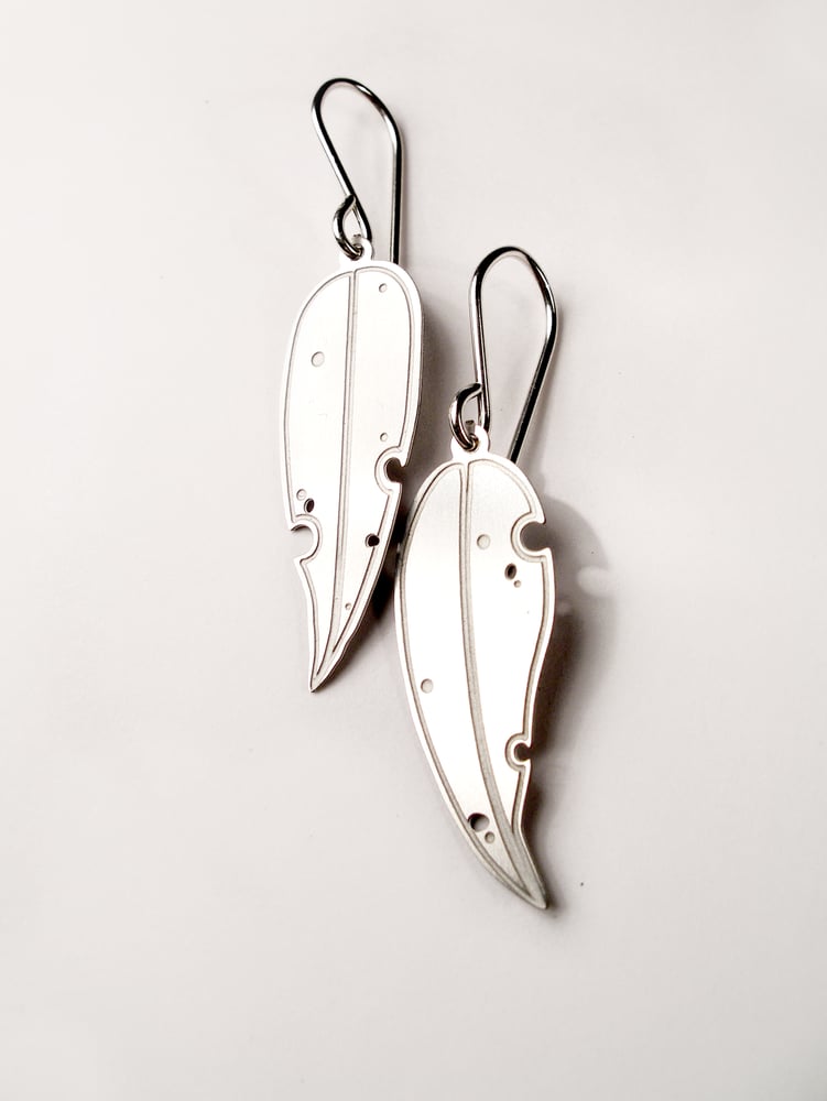 Image of LEAF EARRING: EUCALYPTUS (BRASS)