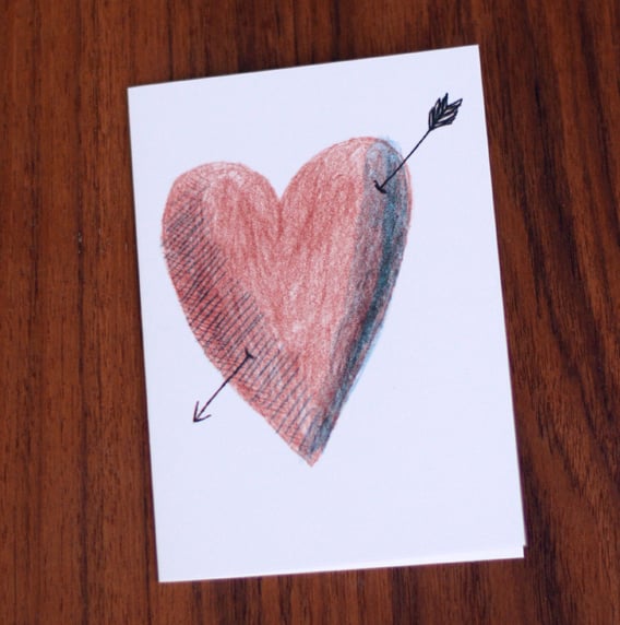 Valentines cards, set of 3 folded cards, Alla hjärtans dags kort, 3 styck Image 3