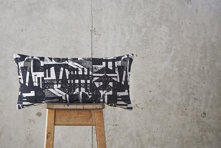 Image of 'Collagraph' Repeat Cushion