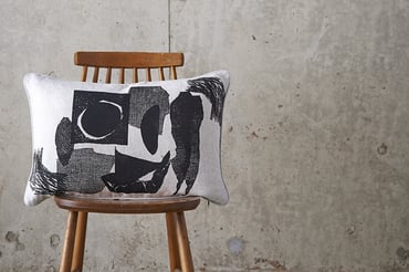 Image of 'Collagraph' Collage Cushion