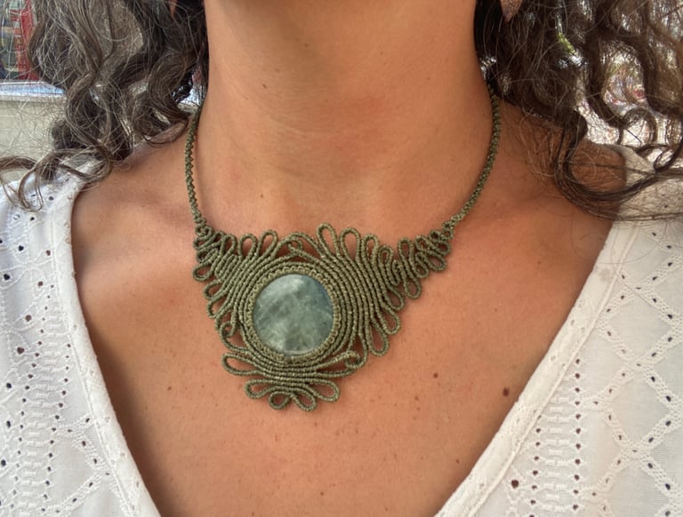 Aquamarine Assymmetrical necklace Image 3