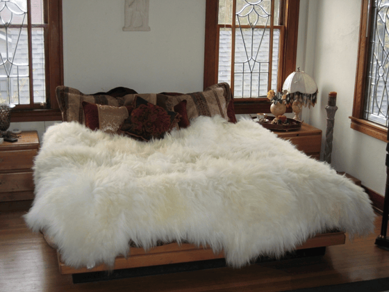 Image of LUXURY NATURAL SHEEPSKIN OVERLAY OR RUG 5 SIZES