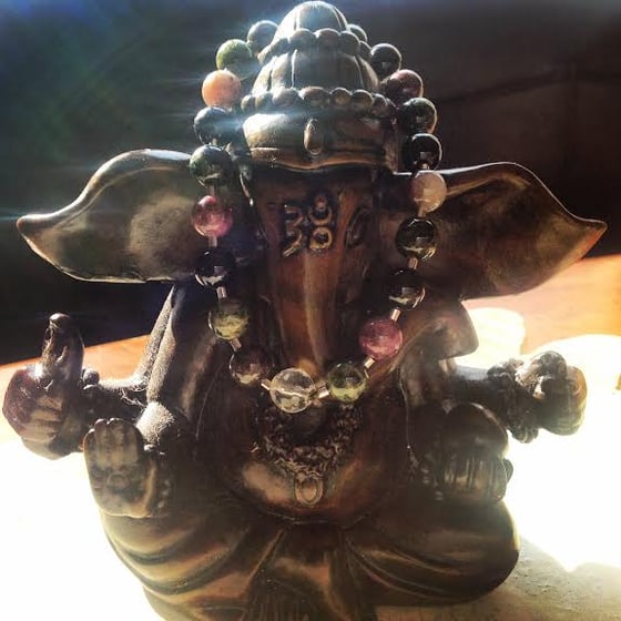 Image of All about Balance ~Watermelon Tourmaline with Crystal Quartz Bracelet