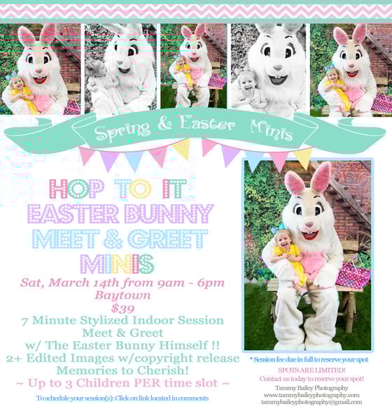 Image of Hop to It ~ Easter Bunny Meet & Greet Mini Session
