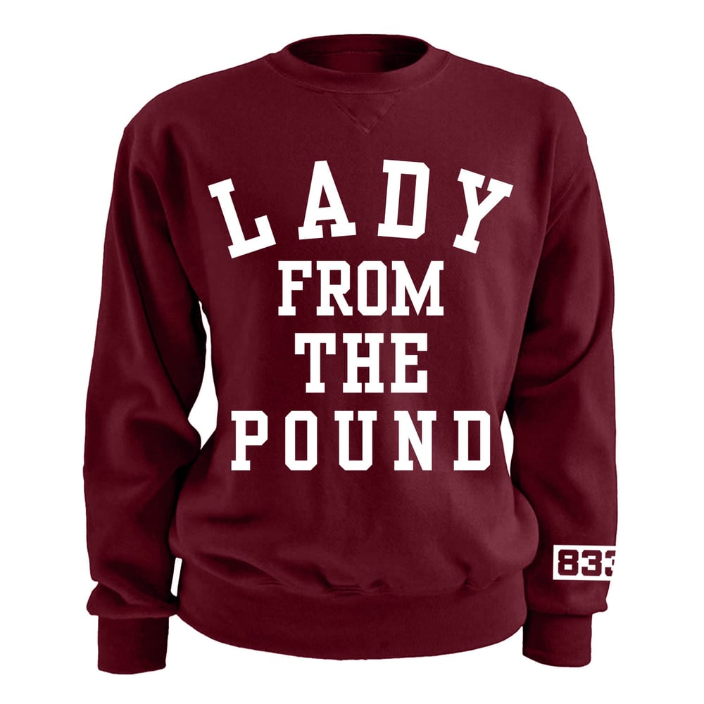 Image of WOMEN'S LHS LADY FROM THE POUND CREWNECK SWEATSHIRT