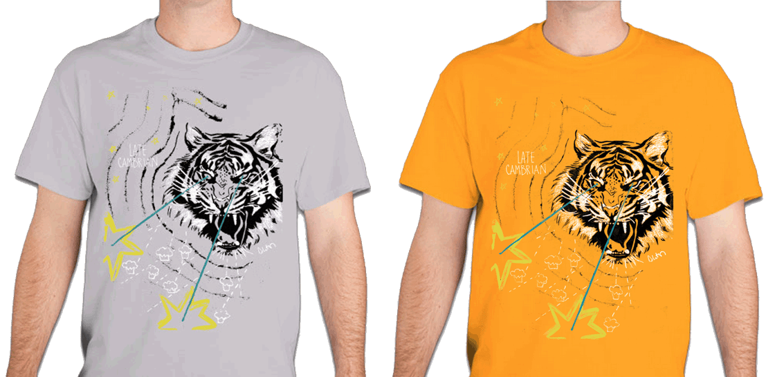 Image of Lazer Cat T-Shirt (Gray or Gold)