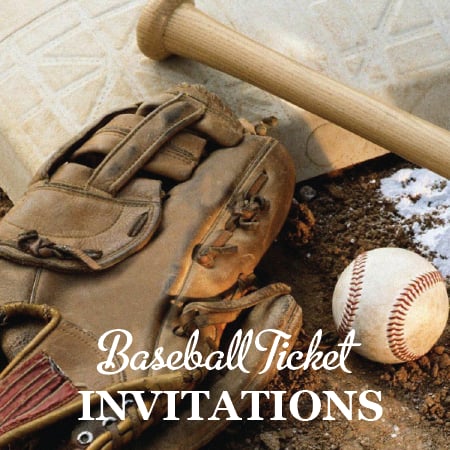 Image of Baseball Ticket Invitations
