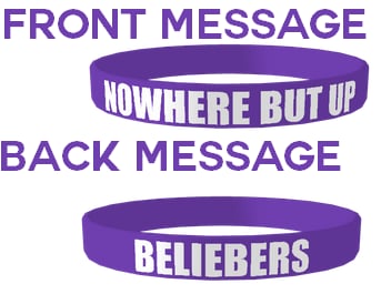 Image of NOWHERE BUT UP - BELIEBERS Wristbands