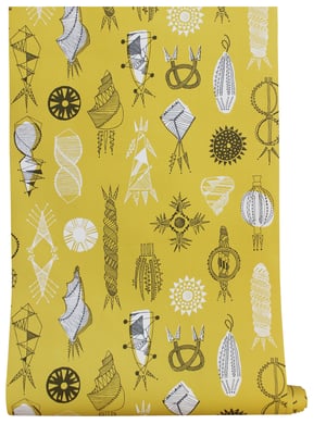 Image of Equinox Wallpaper - Mustard