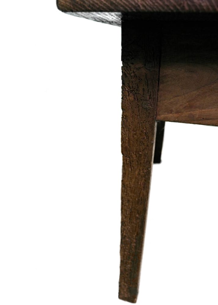 Image of 18th Century Oak Plank top low table with drawer