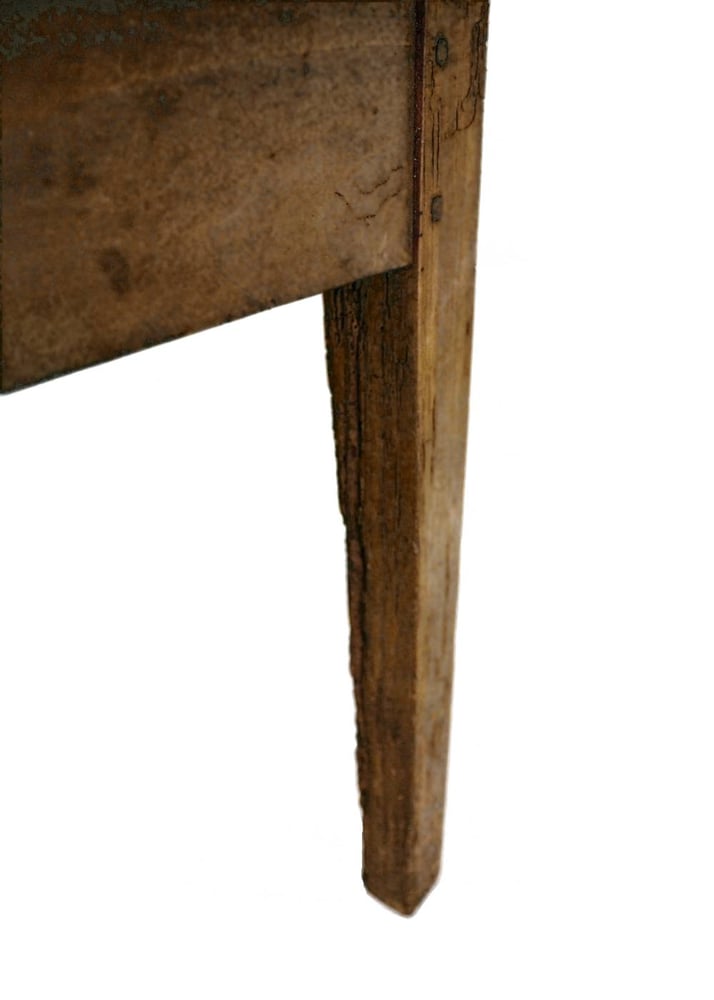 Image of 18th Century Oak Plank top low table with drawer