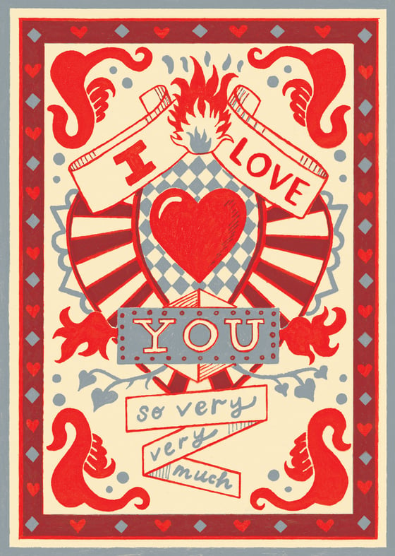Image of I love you Greetings Card