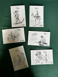 Image 1 of Pack de 5 postales esqueletos