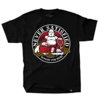 Image 1 of Buddah (Never Satisfied) Red - Black Tee