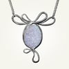White Druzy Belle Epoque Necklace, Sterling Silver