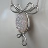 White Druzy Belle Epoque Necklace, Sterling Silver
