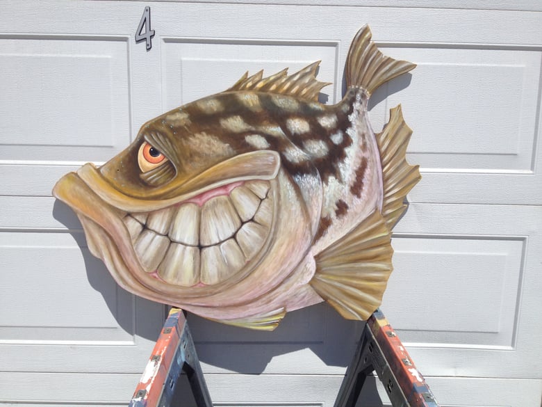Image of "Original large Calico Bass cut out"