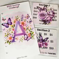 Image 3 of Purple Butterfly Savings Challenge A6
