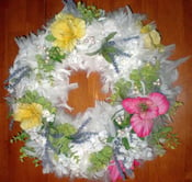 Image of Flower and Feather Wreath