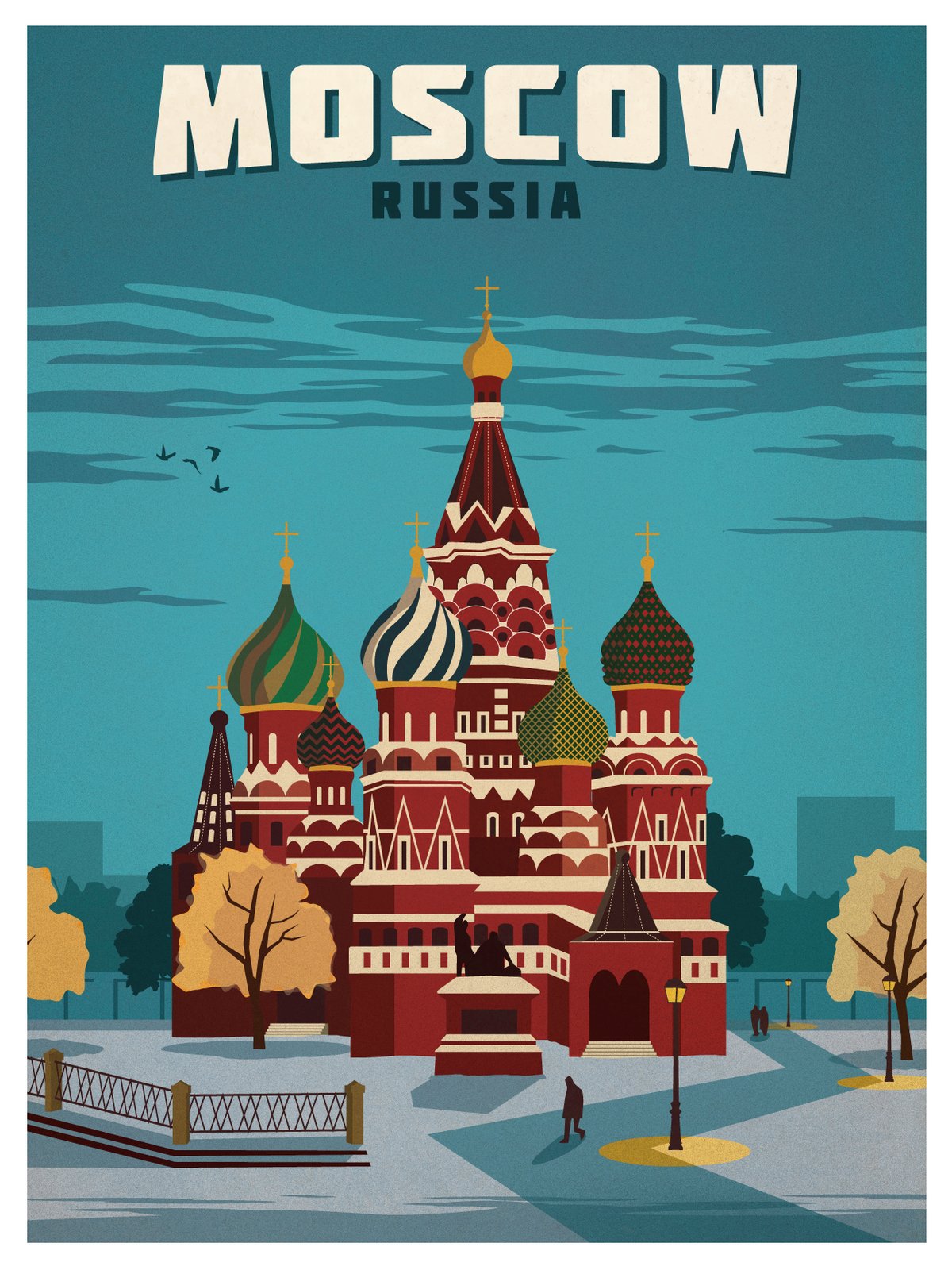 IdeaStorm Studio Store — Vintage Moscow Poster