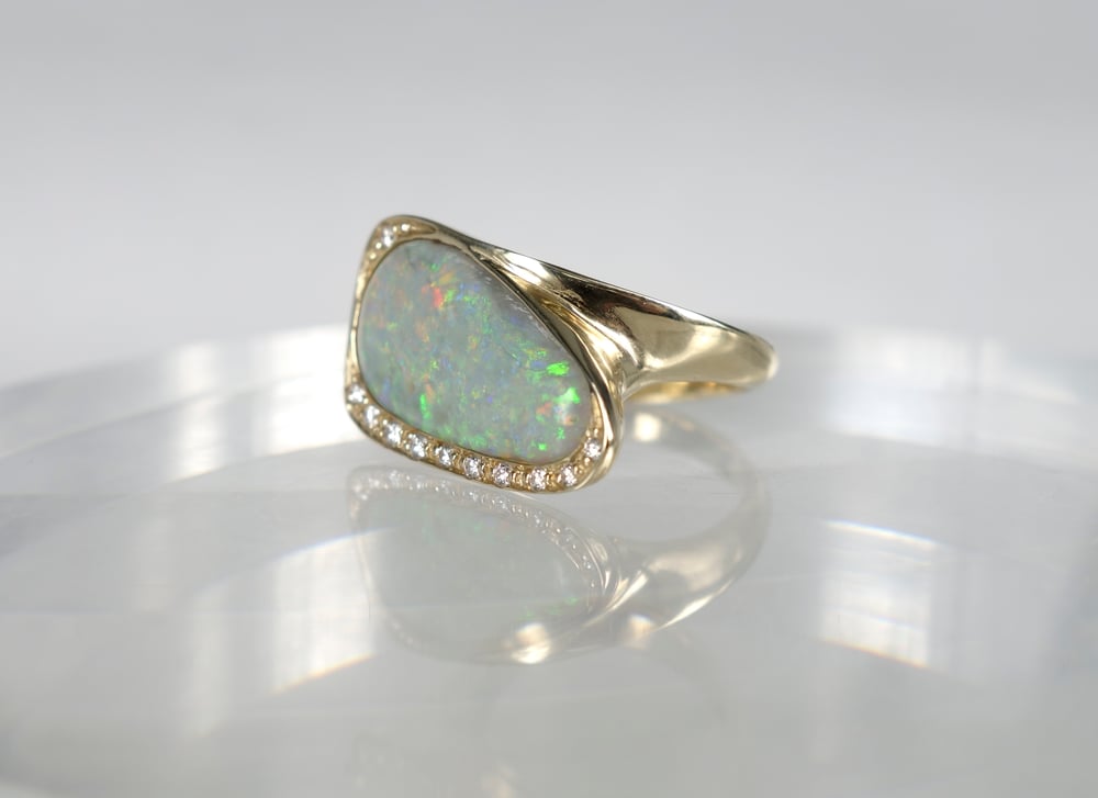 Image of Contemporary design opal ring