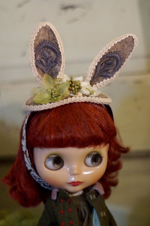 Image of Bunny Hat by Rhodora Jacob: Date w/ Blythe Auction