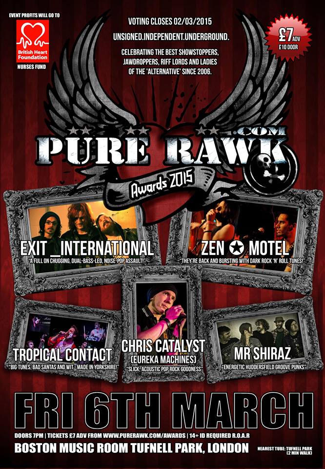 Image of Pure Rawk Awards 2015 Poster