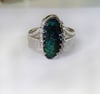 STERLING SILVER AND BOULDER OPAL RELIC # 1 RING