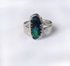 STERLING SILVER AND BOULDER OPAL RELIC # 1 RING