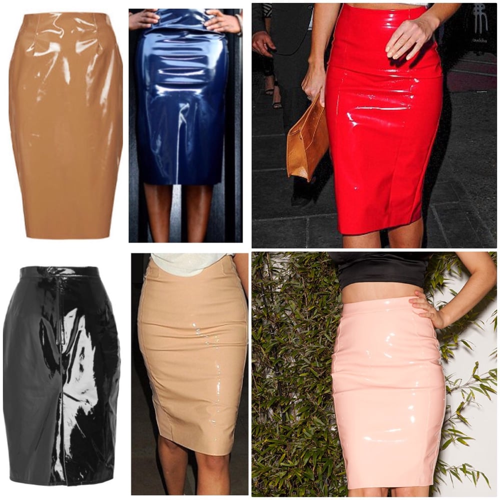 Image of PVC Latex Pencil Skirts