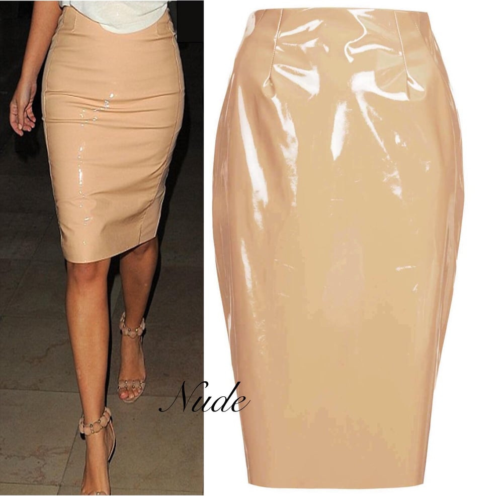 Image of PVC Latex Pencil Skirts