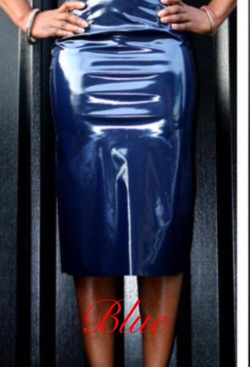 Image of PVC Latex Pencil Skirts