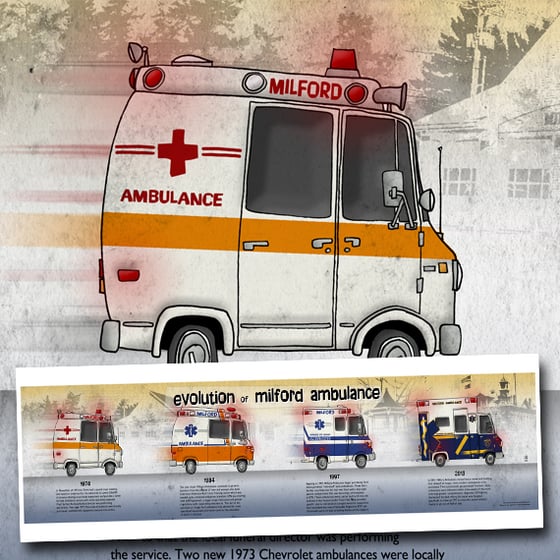 Image of Custom Milford Ambulance Print
